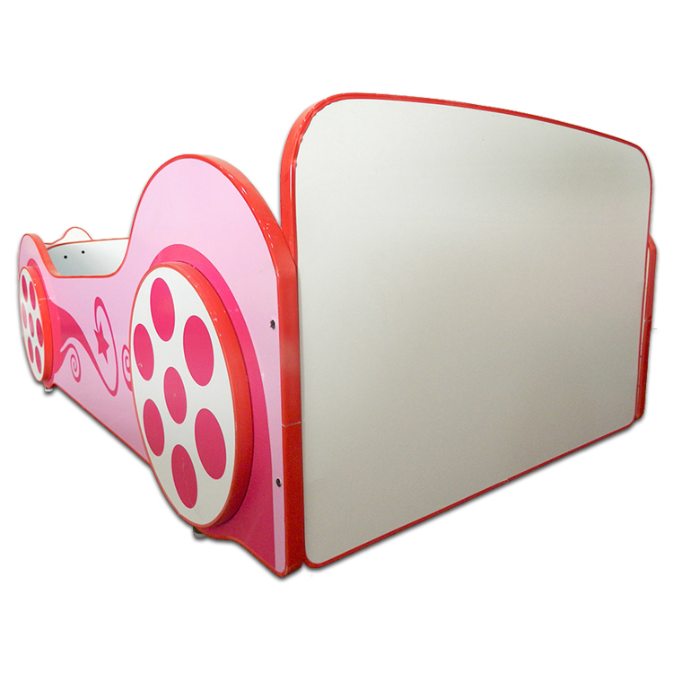 Furnishoo Baby Court Kitty Car Bed - Girls Car Bed - Pink kids Car Bed - Baby Court Size Bed