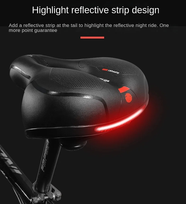 Mountain Bike Seat Wide Thickened Design Comfortable Cycling Saddle for Pain Relief Adventure Commuting Long Ride Damping ball cycle seat.jell seat Bicycle saddle woman  seat cycle seat big seat cycle accessaries
