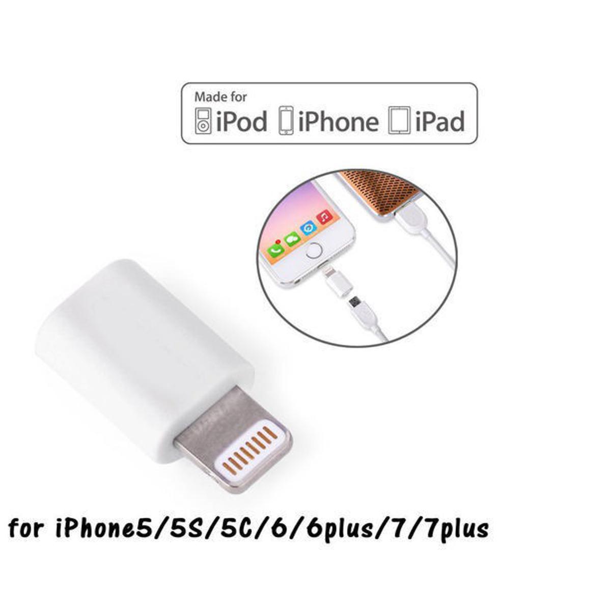 PACK OF Android Micro Usb To Iphone Lightning Charging Converter