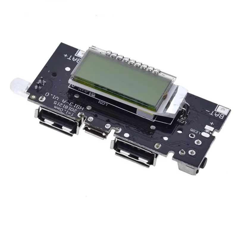 LCD Display Dual USB 5V 1A 2.1A Mobile Power Bank Circuit Module