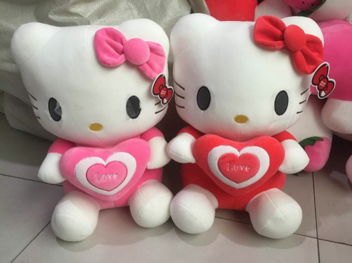 Cute Hello Kitty  Stuff Toy Hello Kitty Cartoon Plushie Plush Doll Stuffed