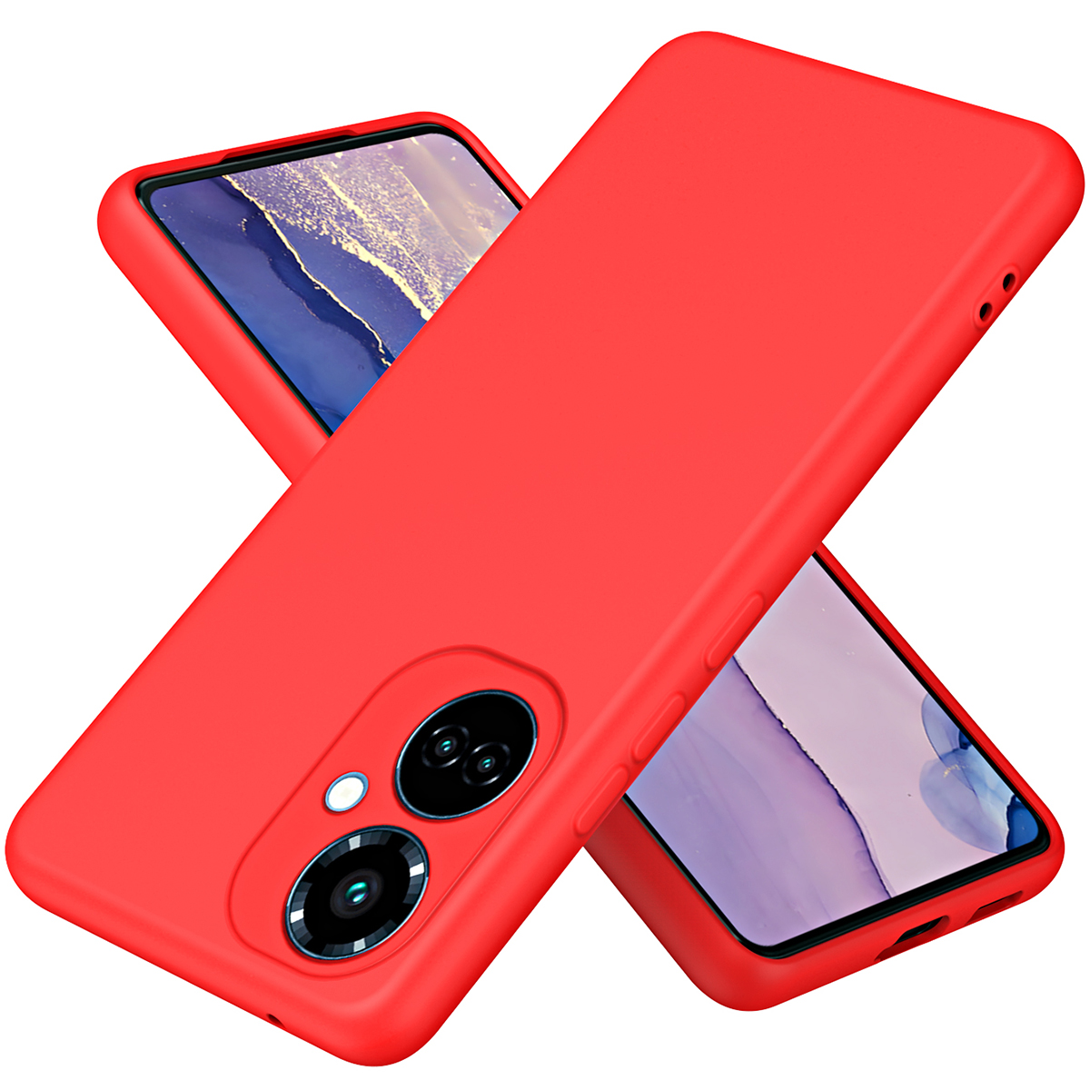 KJYF Custodia Per Tecno Camon 19 + Vetro Temperato: Cover Fiore Rosa Morbida TPU E Pellicola Protettiva