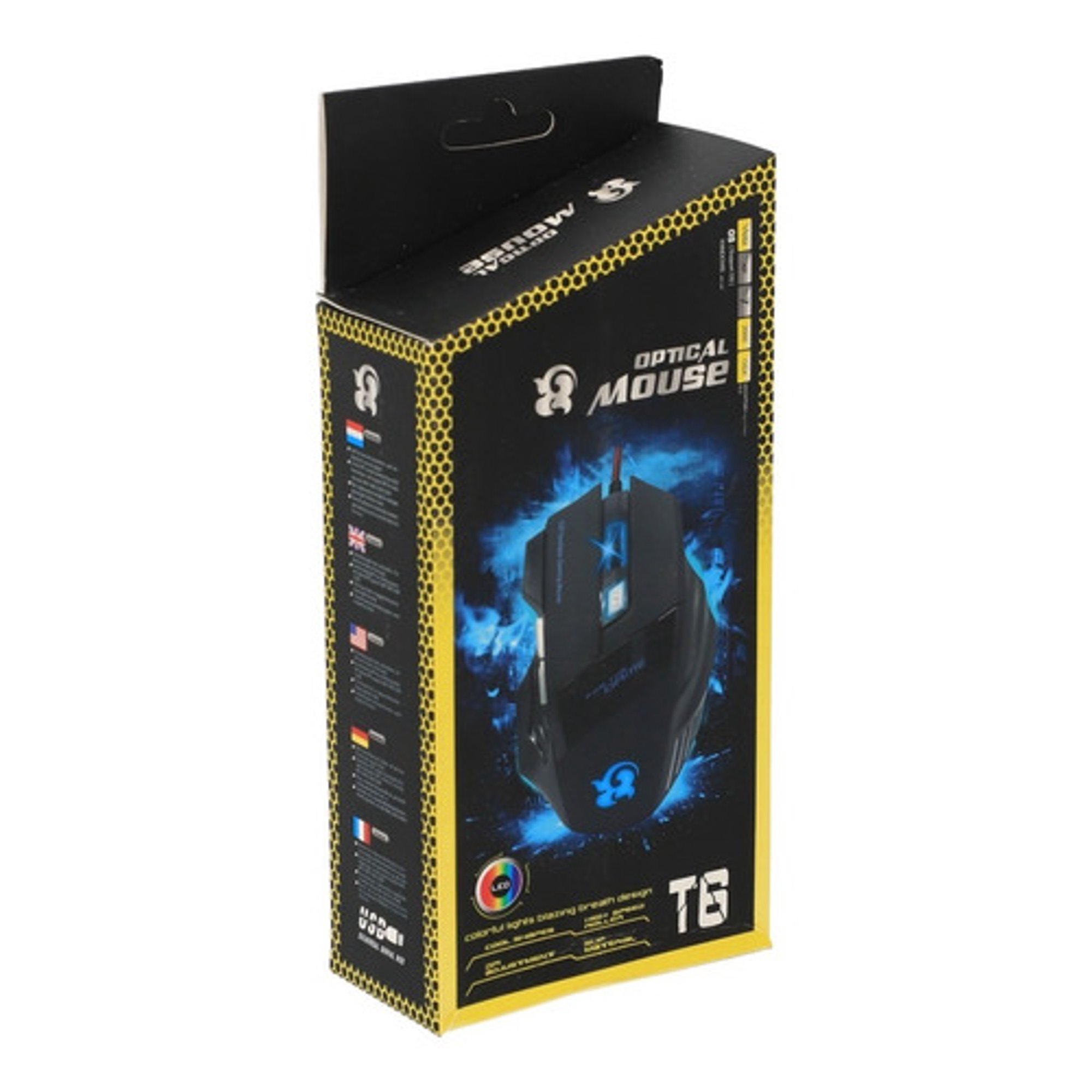 A70 Dragon Advance Gaming Optical Rgb Mouse with Coloured Lighting Effect USB Wired LED Backlit Illuminated 6 Buttons