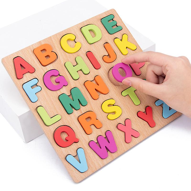 Wooden English Letters English Counting Alphabets Baby Learning