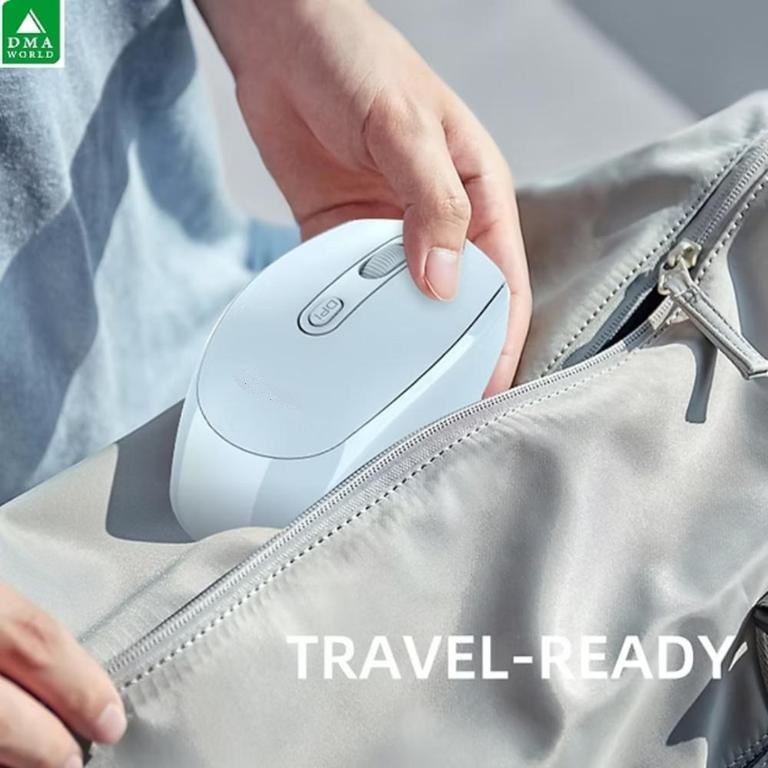 【Premium】 Rechargeable Dual Mode Wireless Mouse (Bluetooth + 2.4G) for Laptop, PC, Ma.cBook, Smart TV Gaming & Office ~ Ergonomic Lightweight Design Mice with Silent Click Buttons & 1600 DPI Control