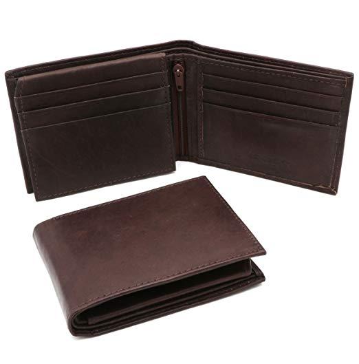 Brown Wallet For Men 6 pocket with 1 Zip Pocket