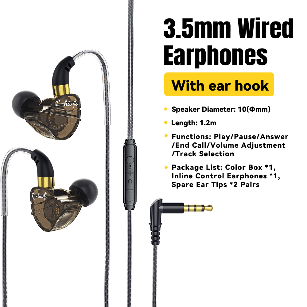 Essager Wired Headphones In Ear Headset Wired Earphones with