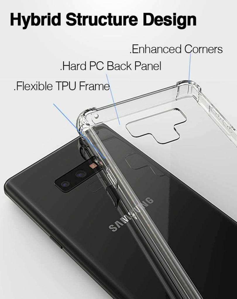 Samsung Note 9 Transparent Soft TPU Shockproof Silicone Back Cover