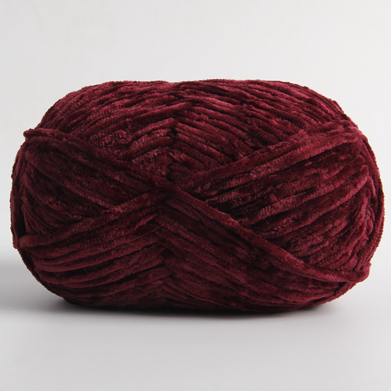 100g Chenille Yarn Knitted ColorfulCrochet Wool Chunky Thick DIY Velvet  Knitting