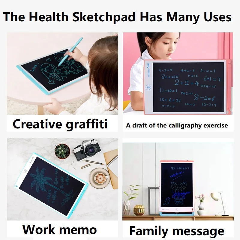 1piece LCD Writing & Drawing Tablet for Kids – Electronic Drawing Board, Reusable Magic Writing Pad for Notes, Designs & Learning, Portable Graphic Tablet with Stylus