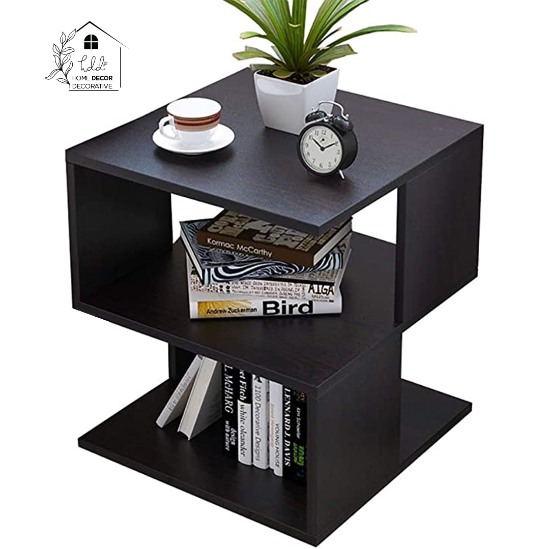 Side Table Bedside table small Coffee table with Storage Shelf Bookcase Storage Side Table