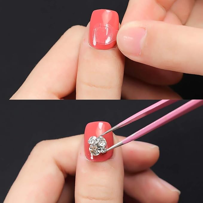 240pcs / 10 Sheets Fake Nails Nail Jelly Glue Double Sided False Nail Art Adhesive Tape Glue Sticker Fake Nail Glue Super Viscous Artificial Nails Glue