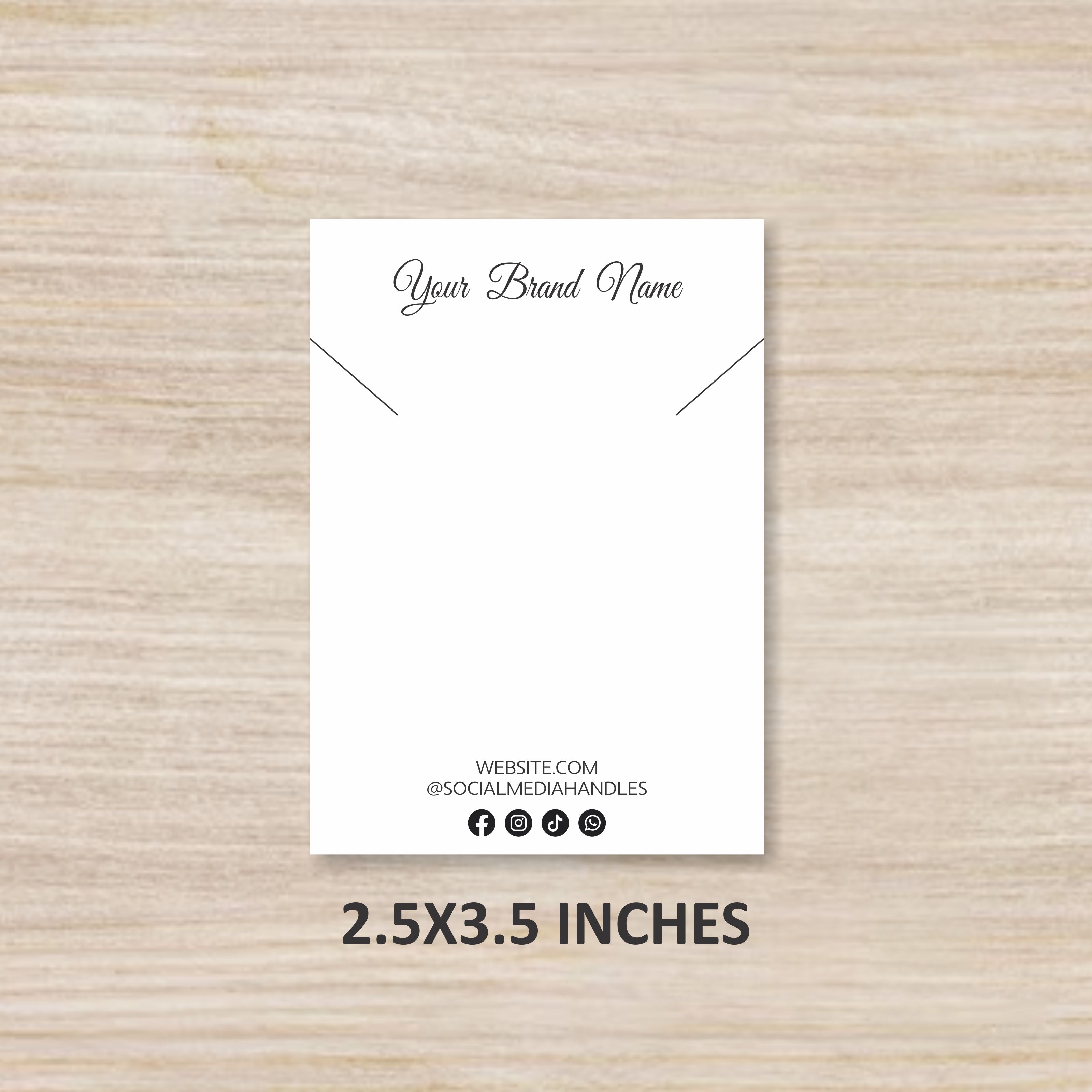 50pcs Custom Earring & Necklace Hanging Cards With Your Logo Jewelry ...