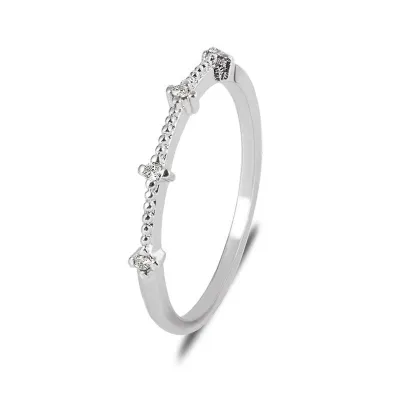Valentine's Day Simple Style 4 Small Bits of Diamond Delicate