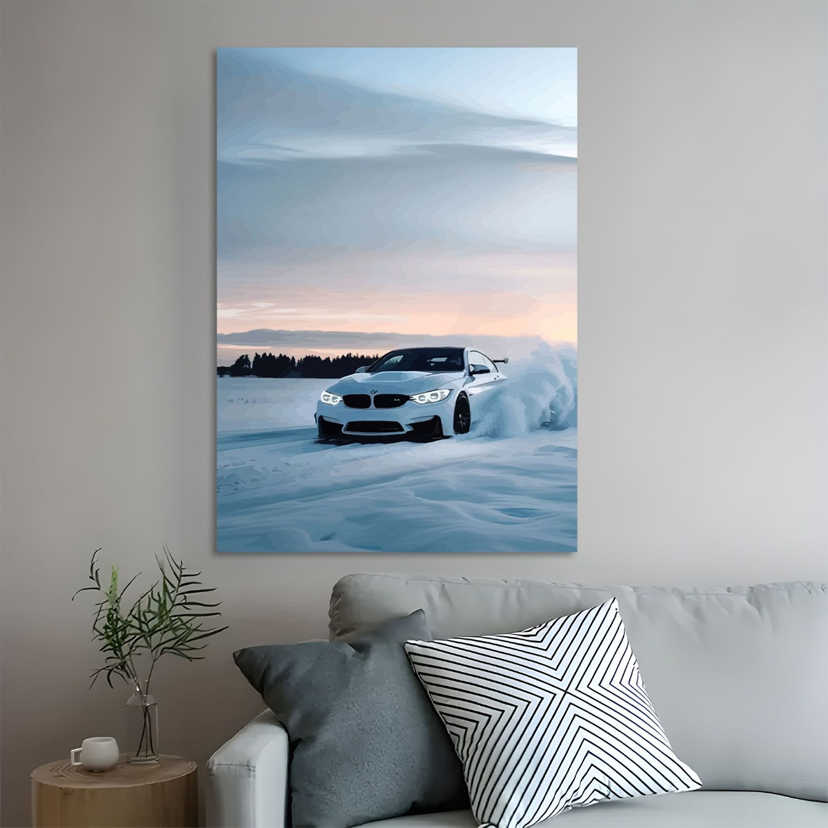 1Pc Bmw Car Photo Frame 8x12 Inches, Home Decoration, Wall Art.