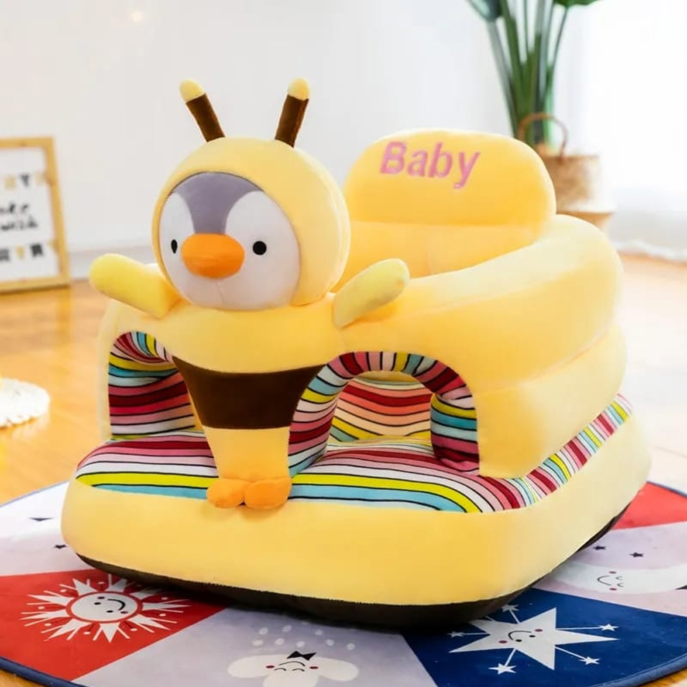 New Plush Animal-Themed Baby Sofa Booster Seat - Soft Comfort for 6-12 Months