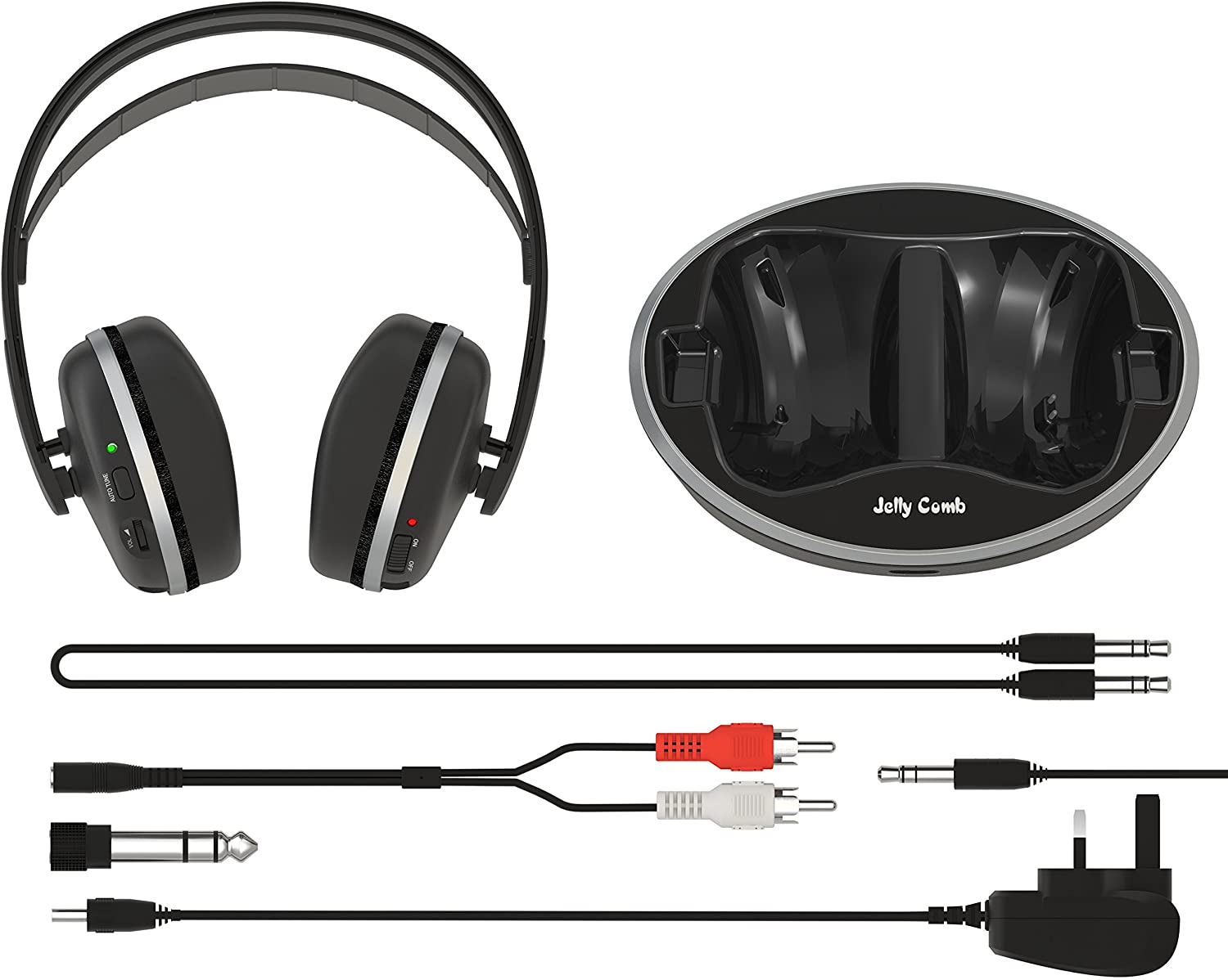 Jelly Comb Wireless Stereo RF Headphone with Charging Dock and Volume  Control - Imported from UK: Buy Online at Best Prices in Pakistan | Daraz.pk