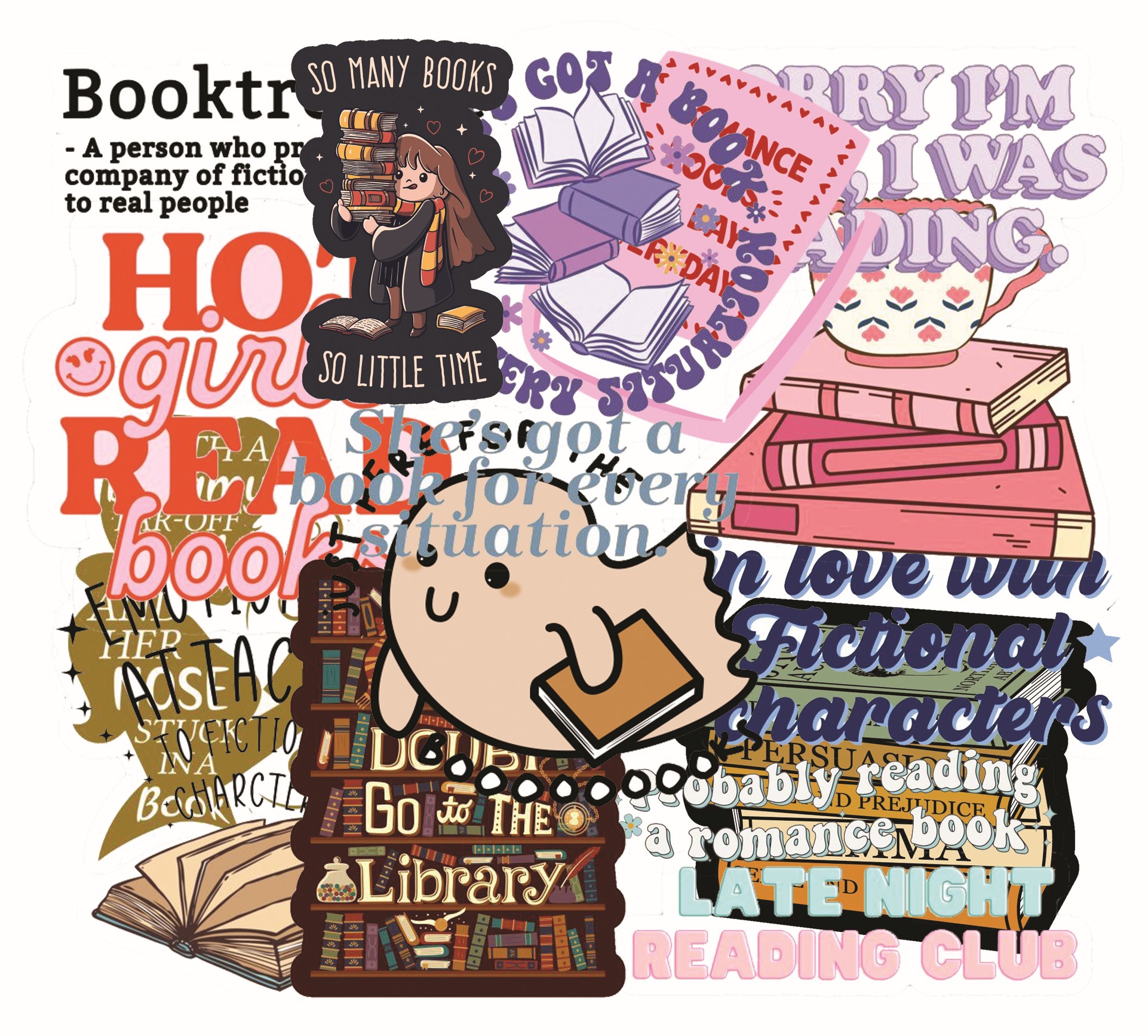 Multiple Books Stickers Of Your Choice Available in Single, Pack of 3 ...