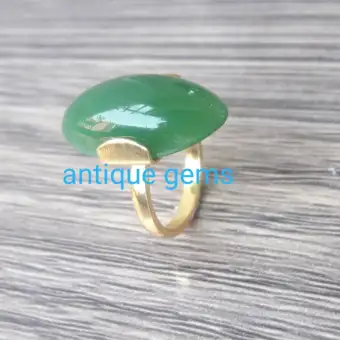 green stone gold ring design for female