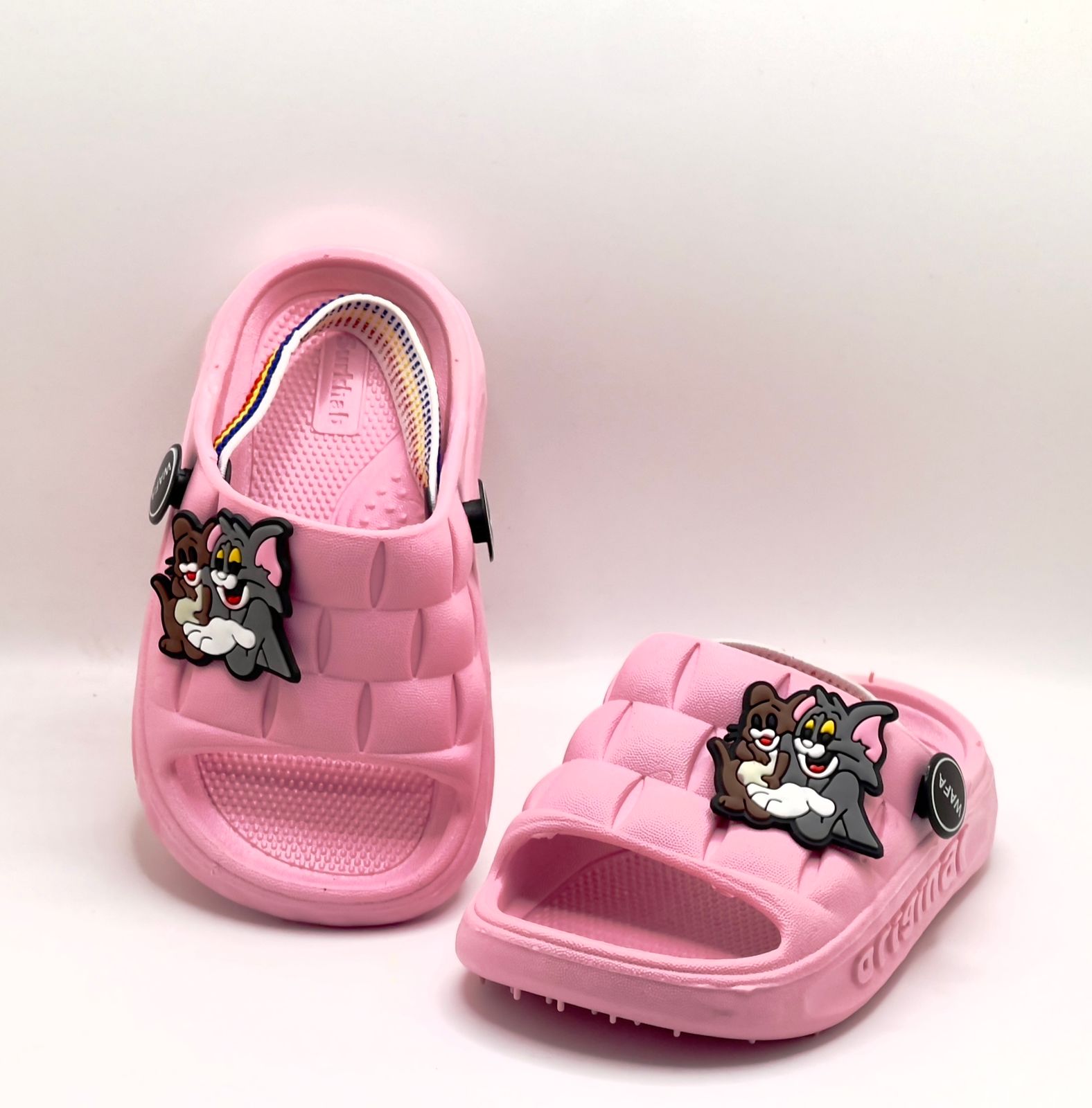 Baby & Toddler Tom & Jerry Spiderman Nylon Slides / Chappal / Sandals / Slippers | Soft, Comfortable Cartoon Footwear (6 Months – 2.5 Years)