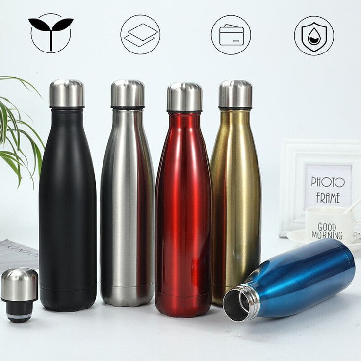 Original Stainless Steel Insulated Water Bottle 500ML/600ML/1000ML – Leak-Proof Double-Wall Vacuum Flask for Outdoor, Travel, College