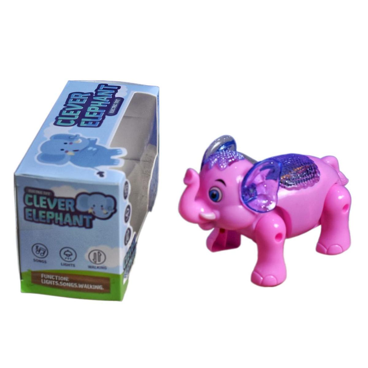 Baby Elephant Toy Lighting & Music Battery Operated for Kids