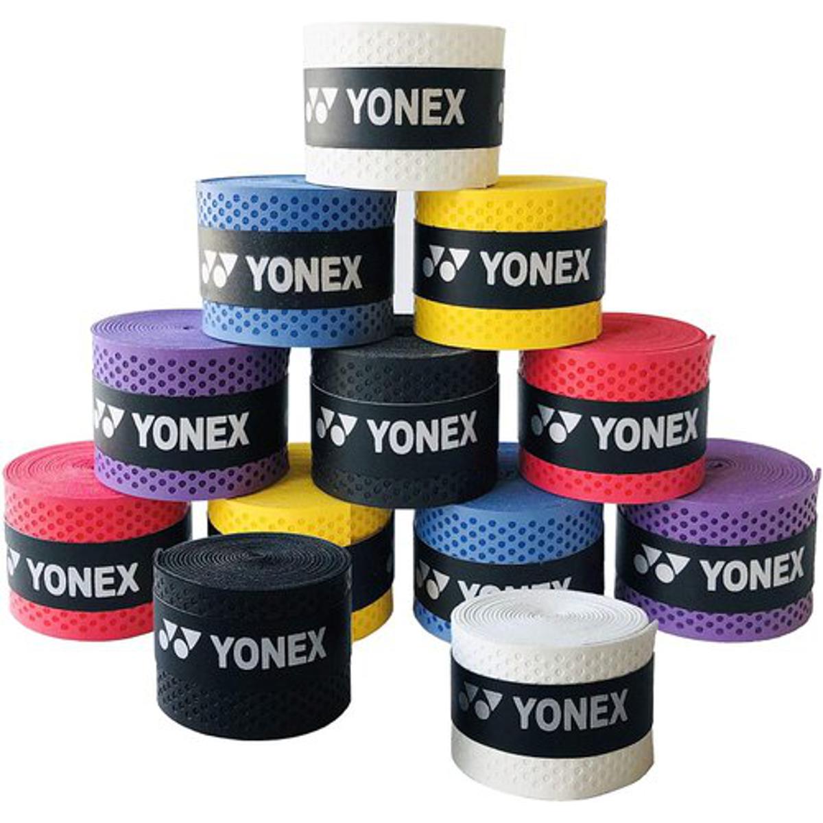 Yonex Badminton, Lawn tennis, Squash Over Grip Maximum absorption guarantees non-slip performance on wet or dry condition Suitable for various racket sports NOTE random color will be delivered