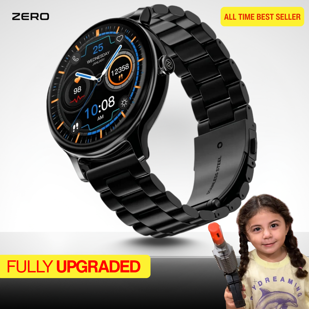 Zero® Luna Pro Smartwatch 1.38" HD TFT Display | Bluetooth Calling, SpO2, Heart Rate, BP & Sleep Monitor | 8 Sports Modes, AI Voice Assistant | IP68 Waterproof, 5–7 Days Battery | Best Budget Smartwatch for Android & ios