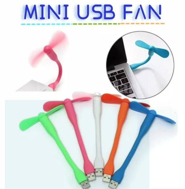 Portable & Flexible Mini Cooling USB Fan For Mobile OTG Power Bank Notebook Laptop Desktop PC Desk (Multicolour Universal Portable Mini USB Fan
