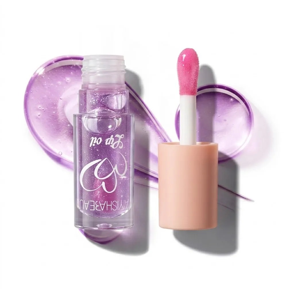 Lip Gloss Clear Fruit Juice Lip Gloss Crystal Jelly Moisturizing Lips Oil Lasting Not Sticky Lip Gloss