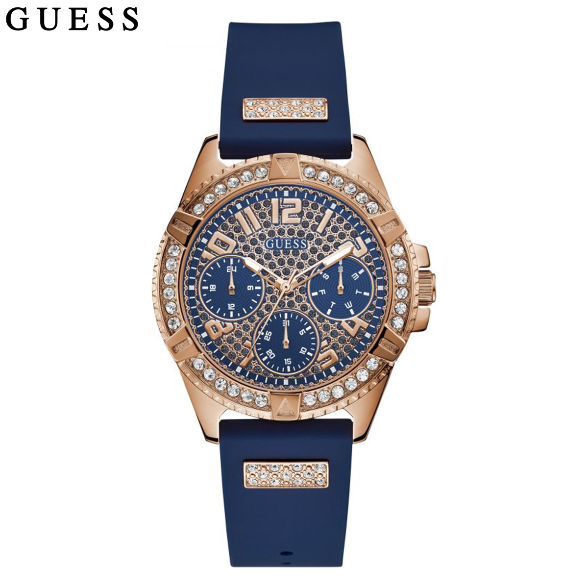 guess rubber strap watch
