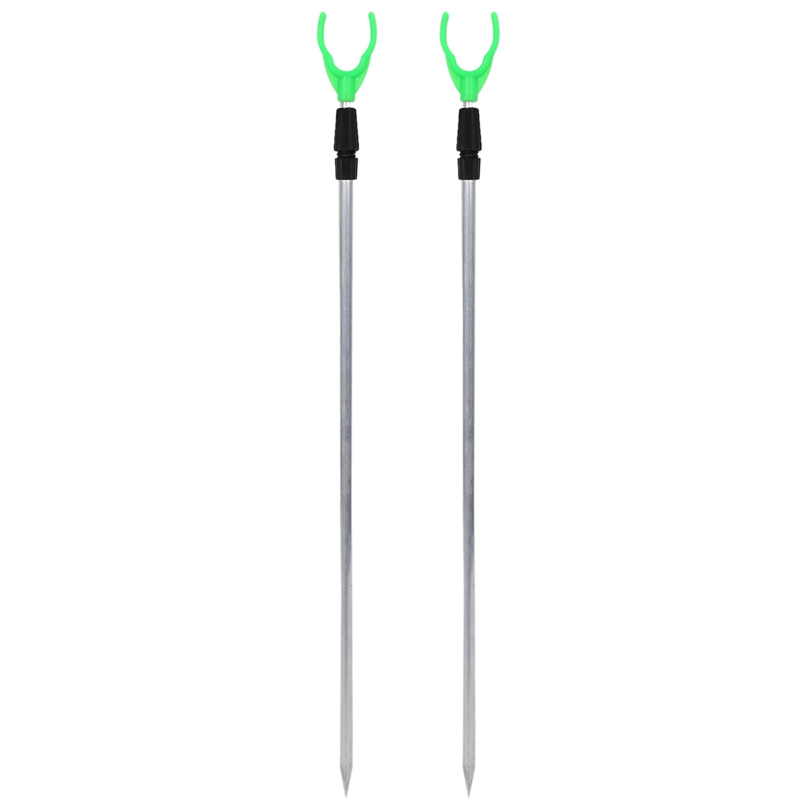 2X Adjustable Metal Fishing Rod Pole Holder Rack Stand