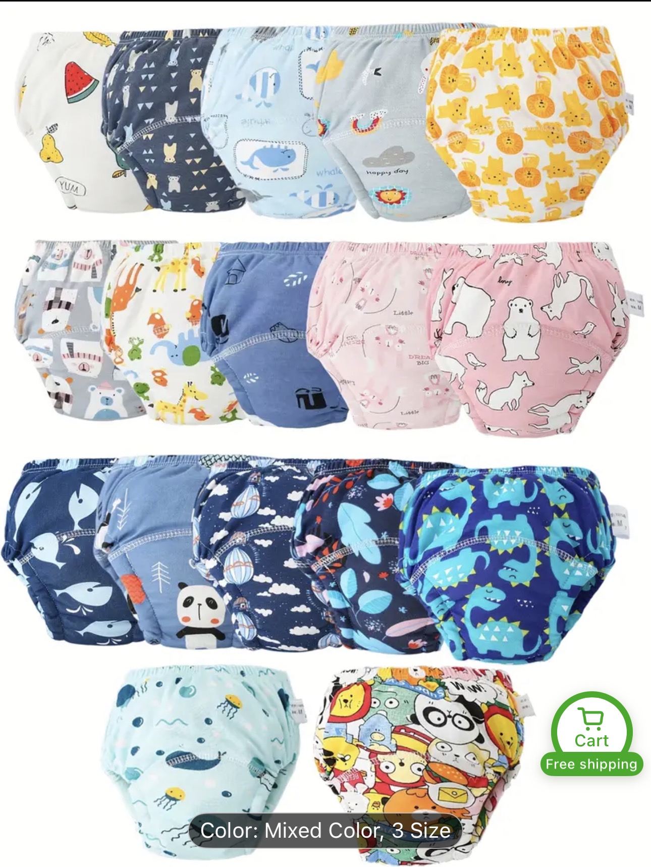 Luxe Styles Kids 1 To 5 Pcs Impoted Reusable Training Pants kids reusable baby training pants