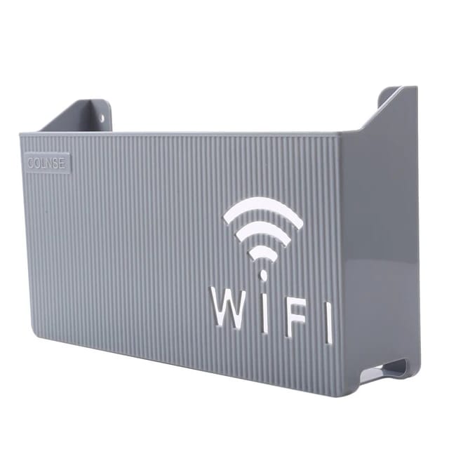Wireless Wifi Router Shelf, Wall-mounted Cable Power Bracket Organizer, Router Wall Hanging Rack, Game Console Box, Self Adhesive Storage Rack, ABS Cable Organizer Box, Socket Power Cord Storage Shelf, Home Office Wall Organizer Management