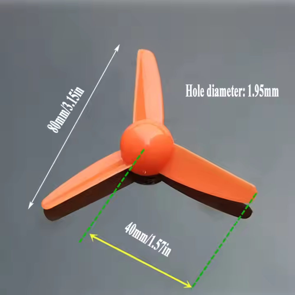 Pack of 3 High Quality DIY Fan Propeller Blades for Mini DC Motors – 4 Blade Plastic Props for Kids Science Projects, RC Boat, Robot Car, Electric Motor, Drone, Airplane, Toy Fan, STEM Model Craft, Battery Powered DIY Toys Accessories Kit