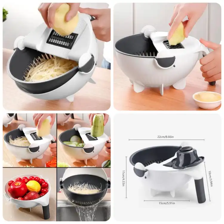 9 in 1 Multifunctional Basket Vegetable cutter – Daily Dart