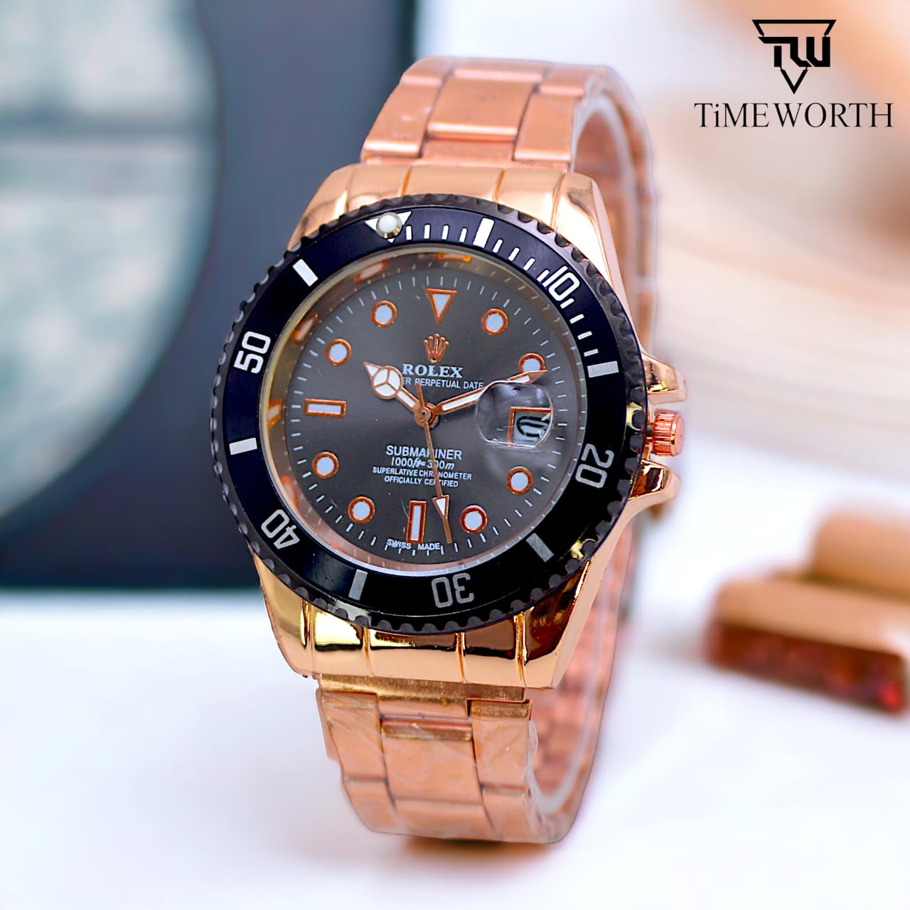 Classic Luxury Watch for Men / Boys - Stylish Stainless Steel Analog Quartz Mens Watch - Multicolor - Art# M247 -Rox-ChW90500Dt-Sport-00104a