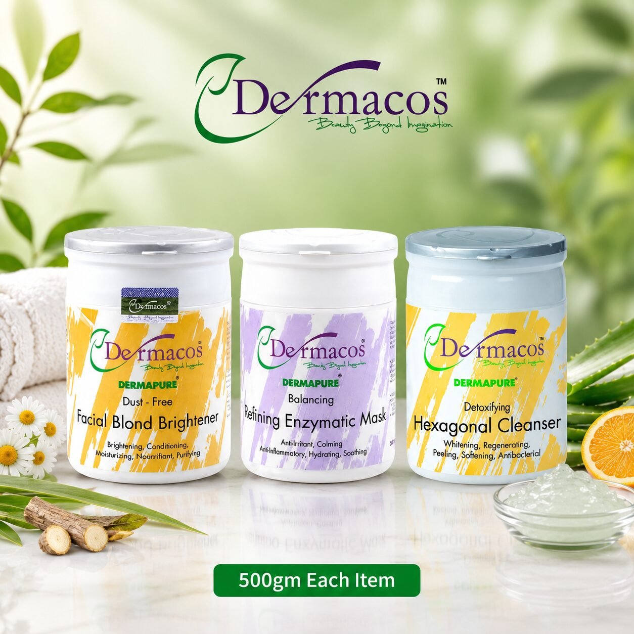 Facial Jars Combination-2 ( Each) Pack of 3 | Personal Care Set | 500ml