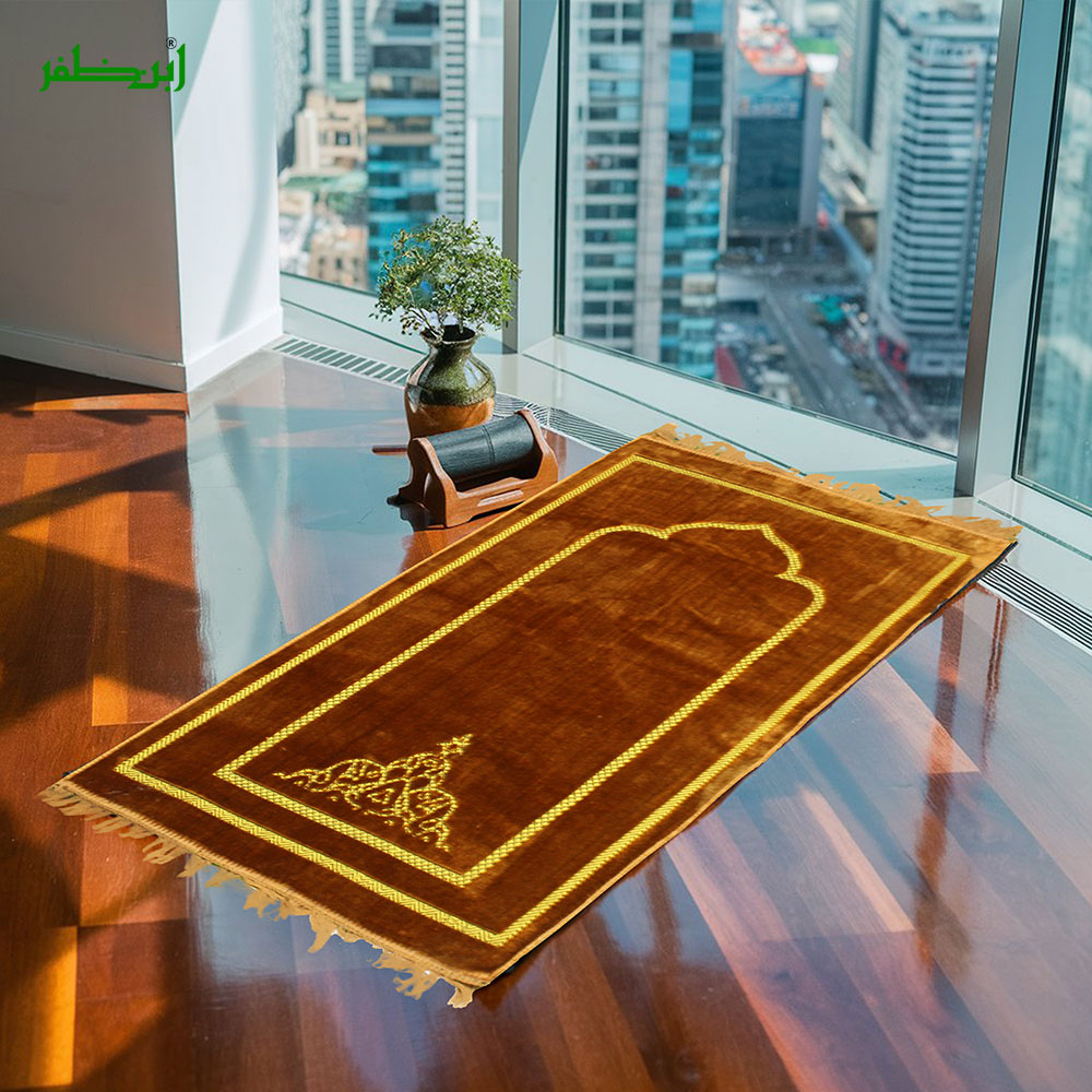 Traditional Saudi Style Prayer Rug  Jai Namaz  Janamaz Prayer Mat For Teens and Adults