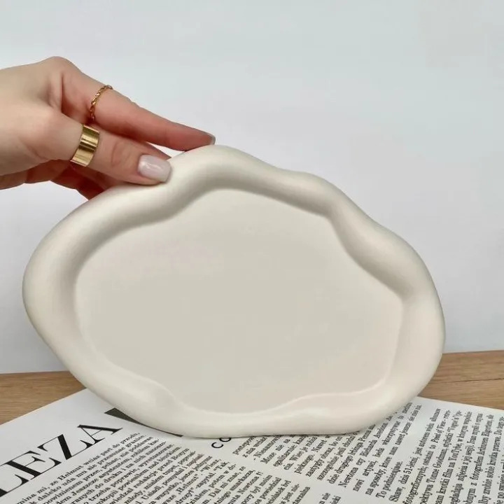 Trays, Flower and Vase Lace Tray Ceramic decorations piece Table Decore Shelf Decor Items  Witty Stone