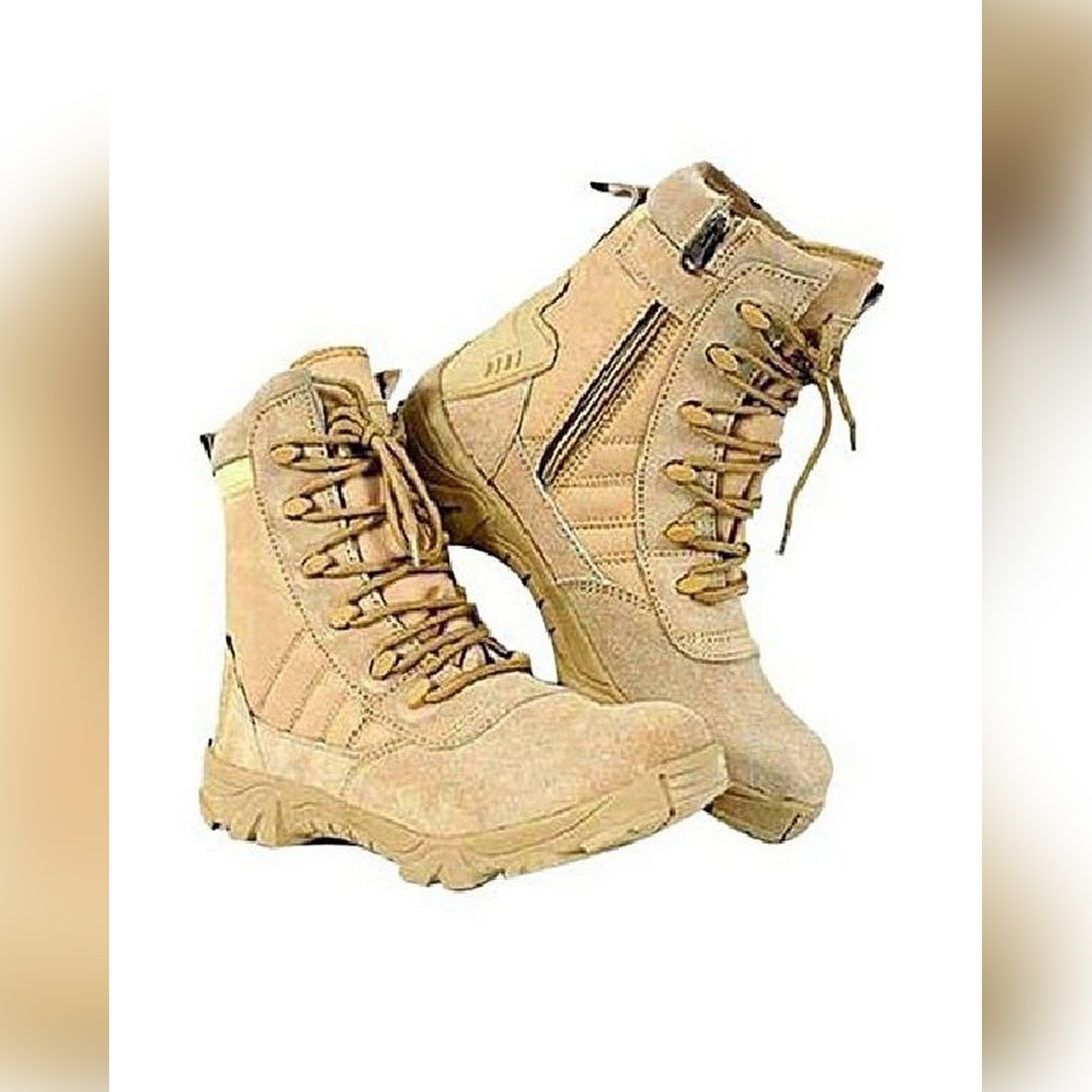 Delta - Khaki Leather Boots For Hikking And Trekking