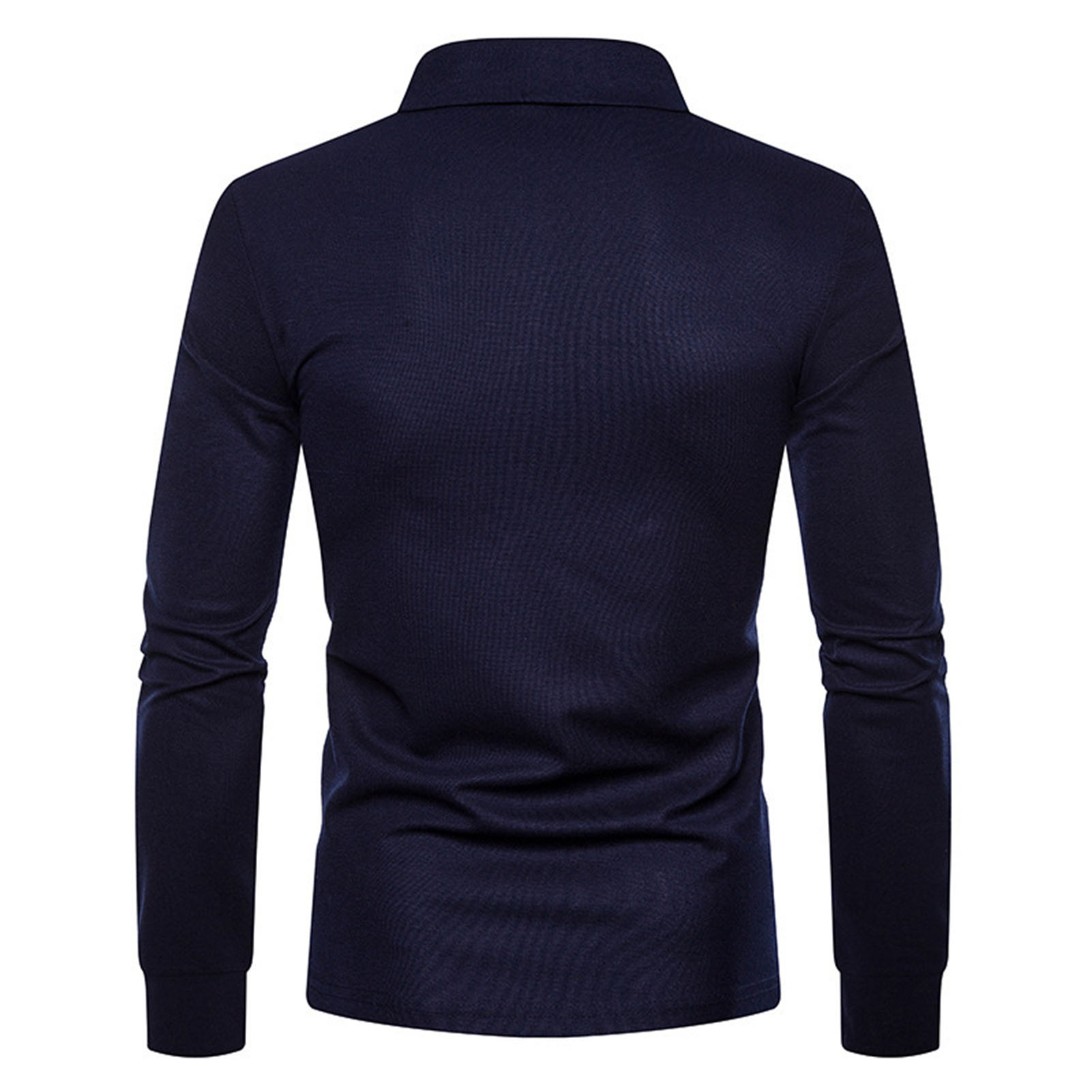 Pullover Shirt Long Sleeve Buttons Neck Turn Down Collar Top Daraz.pk