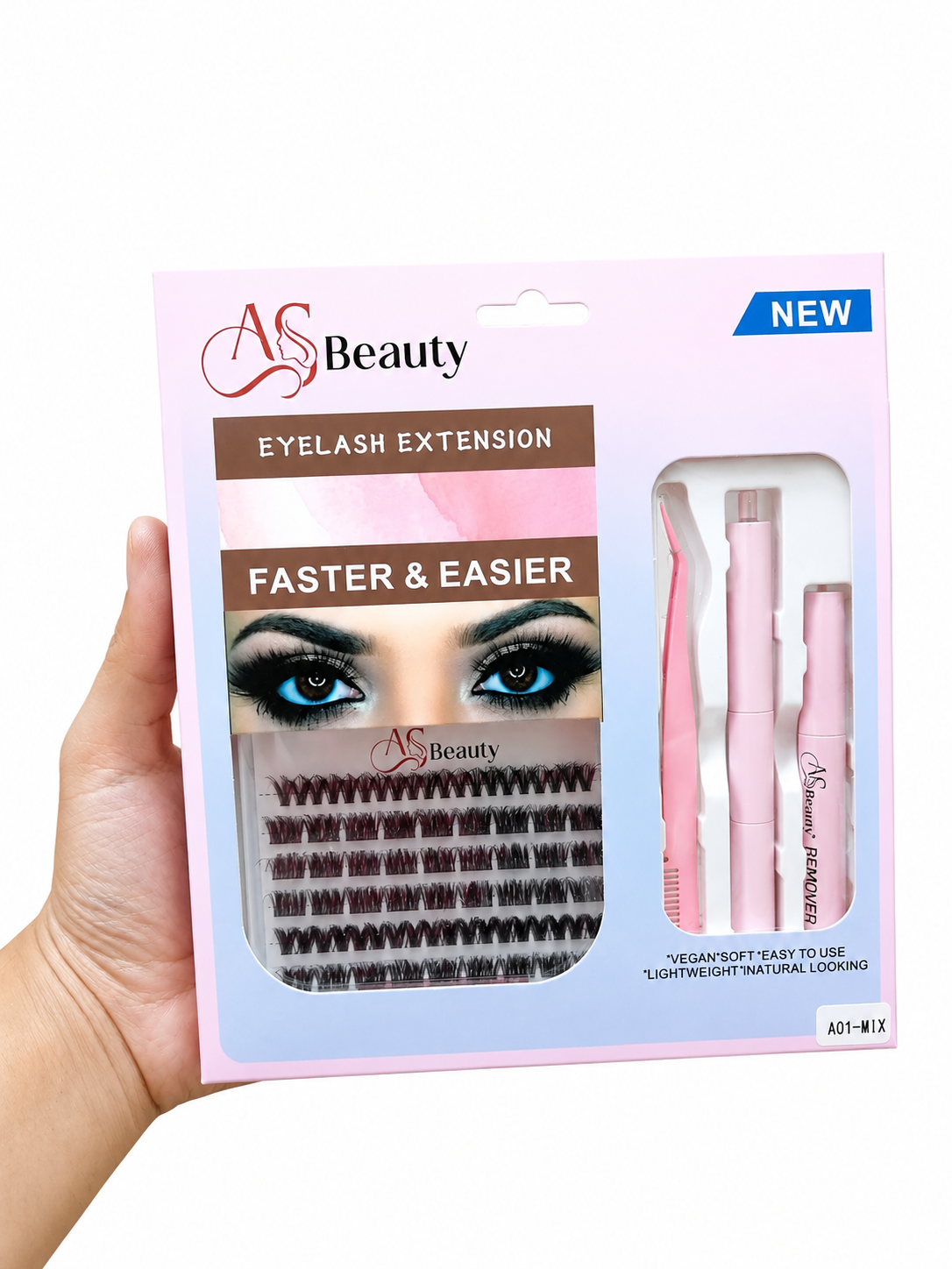 DIY Eyelash Extension Kit | Lash Cluster Kit with Waterproof Strong Hold Bond & Seal, Remover and Tweezers (200 Clusters)