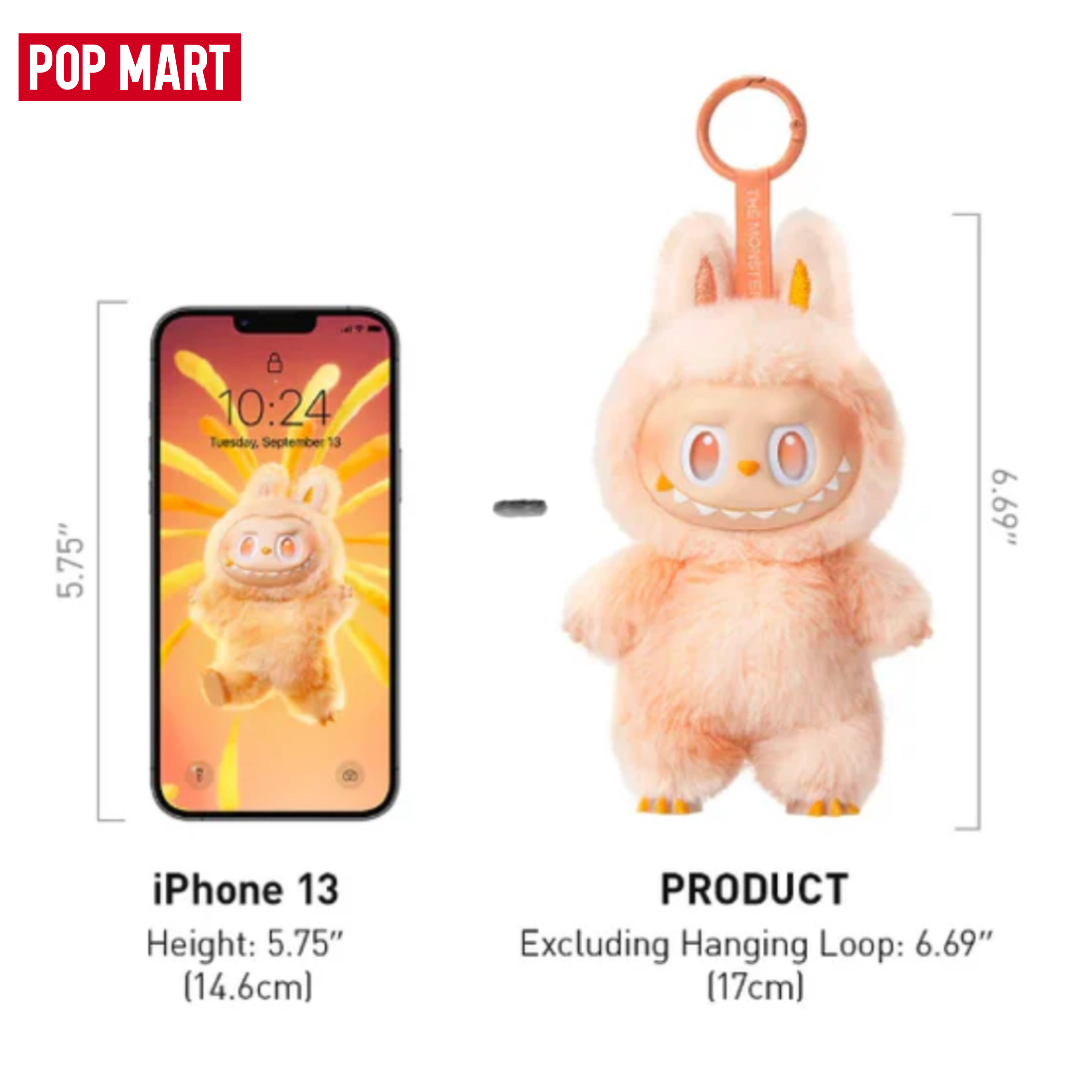 Labubu Doll Blind Box V3 - 7inches / 17cm Original Size – Original Quality Labubu Dolls Toy Key Chain Premium Labubu Plushie Monster - Original Labubu Big Into Energy Collection with Hanging Loop