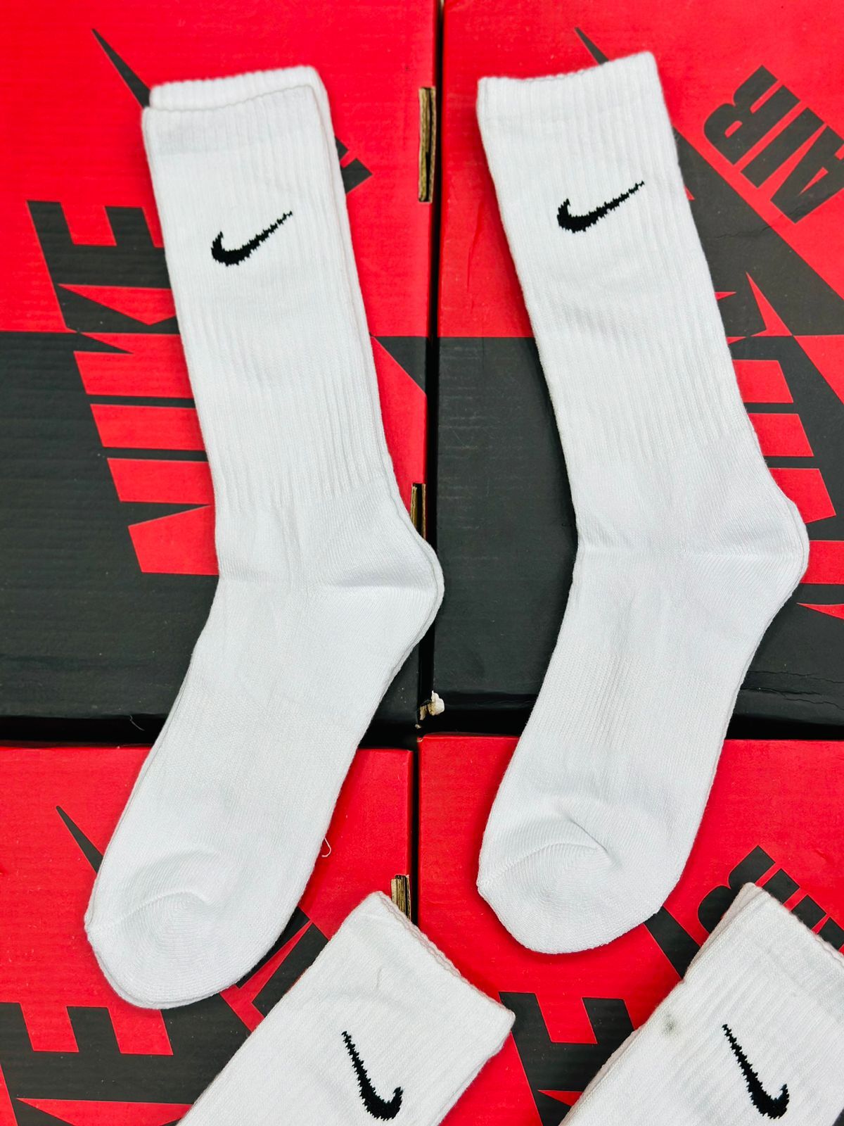 Long nike white socks hotsell