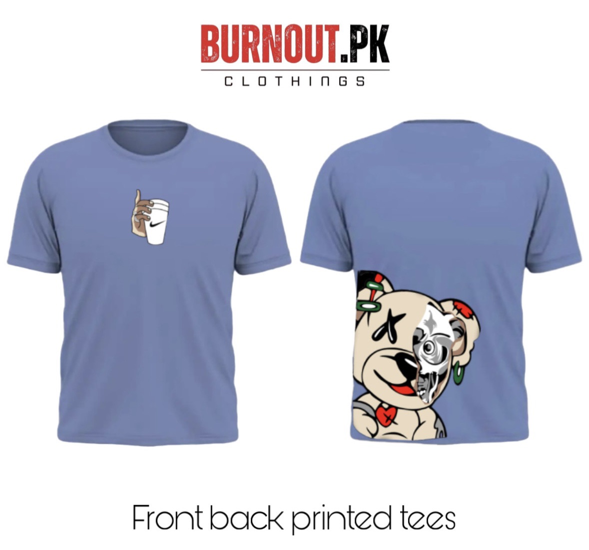 BURNOUT.PK NEW TRENDY SUMMER COLLECTION PRINTED TSHIRTS FOR MENS AND WOMENS