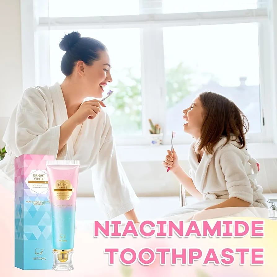 Whitening Toothpaste 100ml with Probiotics & Niacinamide | Safe Deep Cleaning Formula | Removes Surface Stains | Enamel Protection | Fresh Breath for Everyday Oral Care