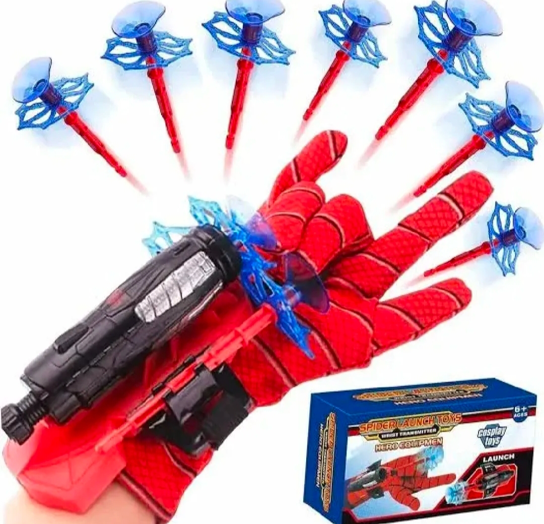 Spiderman Web discharge toy for Kids Silly String,Spider Role-Play Toy,Hero Launcherr Spider Kids Plastic Cosplay Glove Hero Movie Launcherr Wrist Toy Set for Kids Boys Costume Cosplay Gift (1 Set)