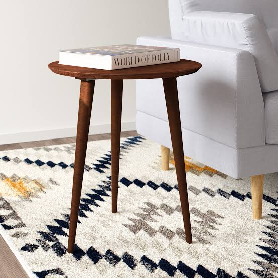 Brown ROUND Stylish Side TABLE Coffee Table (Stool)  Home Decor