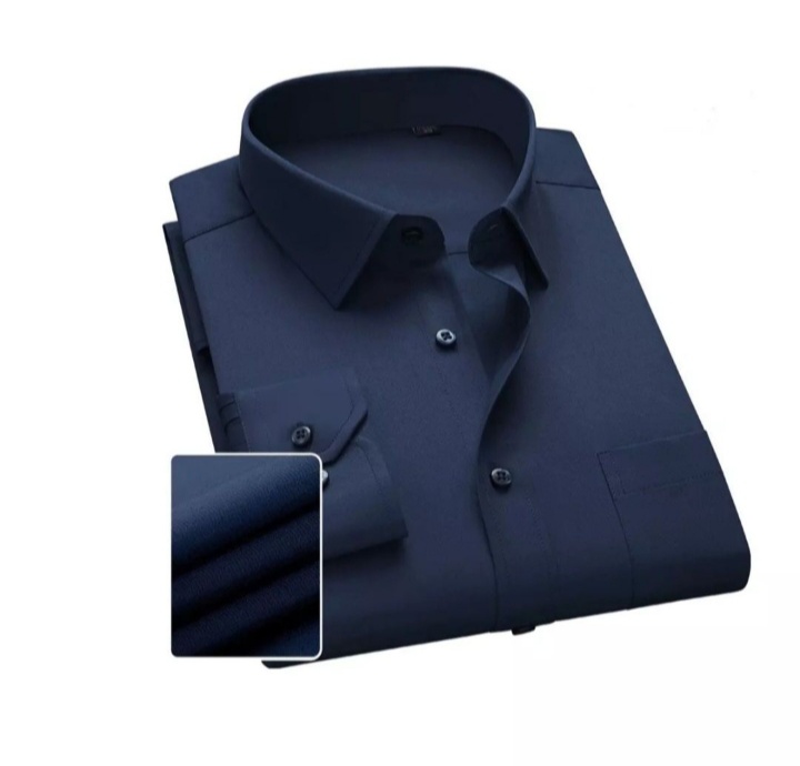 MENS NAVI BLUE DRESS SHIRT IN COTTON